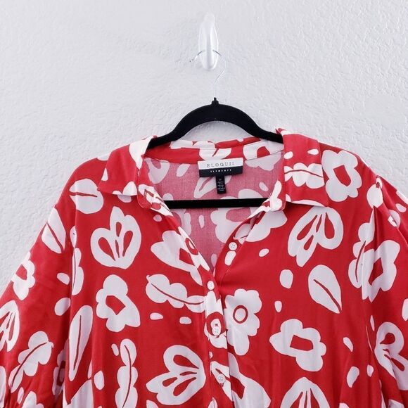 ELOQUII Stencil Print Walk Through Maxi Romper - Picture 7 of 13